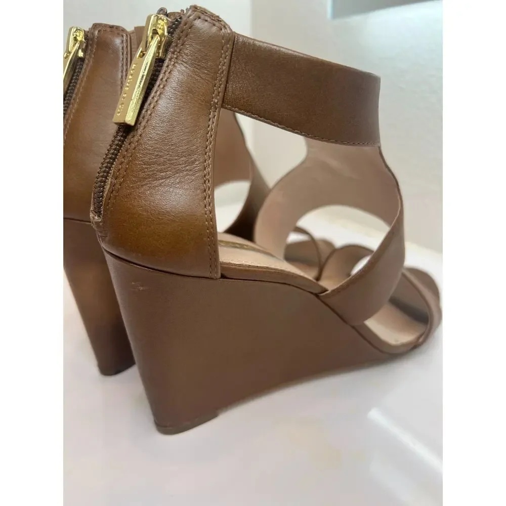 Louise et Cie Rozza Wedge Sandals Brown Women’s Size 10M /40 Casual Chic Stylish